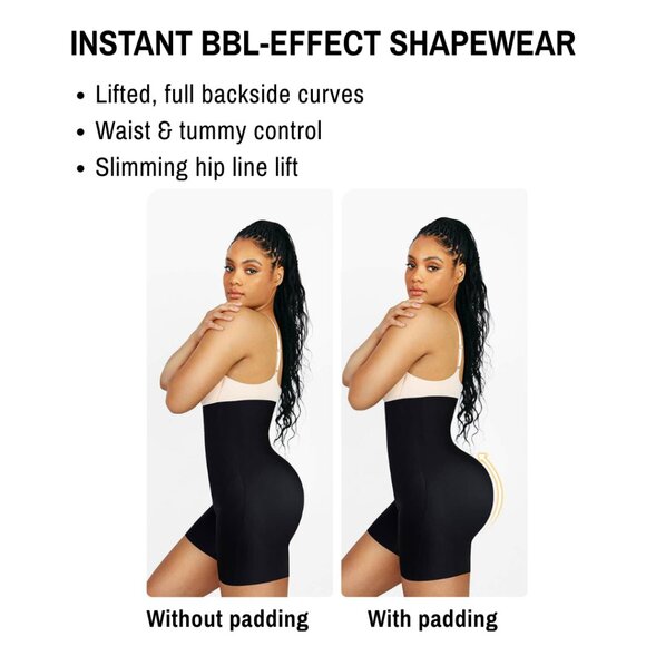 High-Waisted Black Shapewear Shorts - Picture 9 of 10